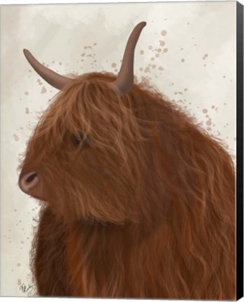 Framed Highland Cow 4, Portrait Print