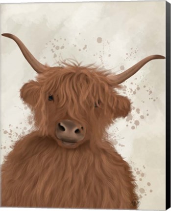 Framed Highland Cow 8, Portrait Print