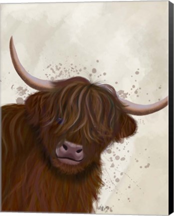 Framed Highland Cow 5, Portrait Print