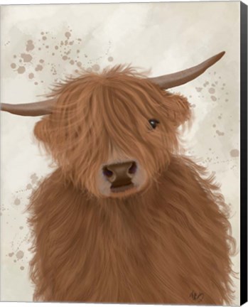 Framed Highland Cow 10, Portrait Print