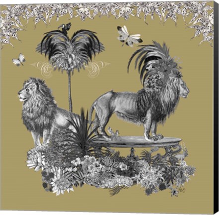 Framed Livoris Feritas Lion Design, Square Print