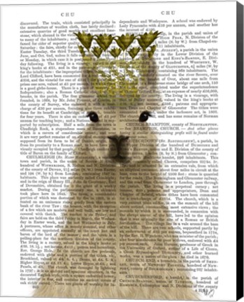 Framed Llama Queen Book Print Print