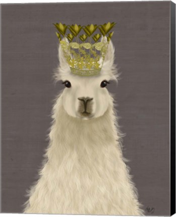 Framed Llama Queen Print