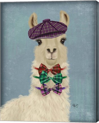 Framed Llama Dapper Print