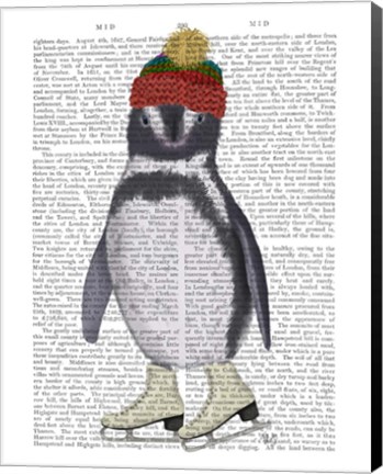 Framed Penguin Ice Skating Book Print Print