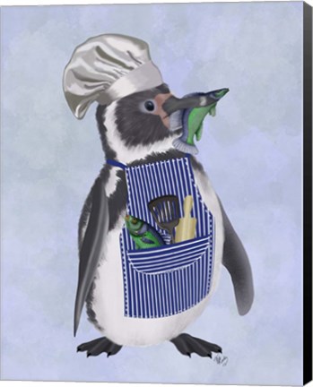 Framed Penguin Chef Print