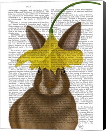 Framed Daffodil Rabbit Book Print Print