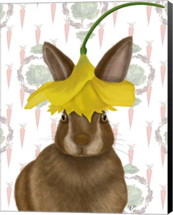 Framed Daffodil Rabbit Print