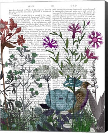 Framed Wildflower Bloom, Partridge Book Print Print