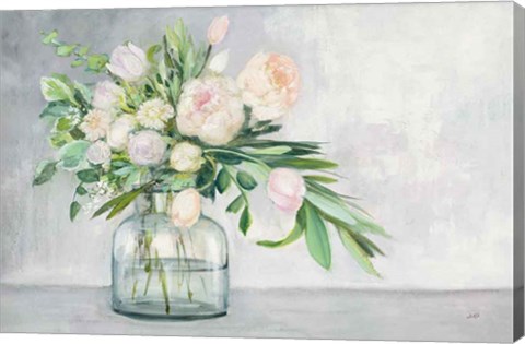 Framed Blushing Spring Bouquet Print