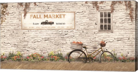 Framed Fall Market with Bike Print