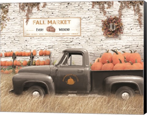 Framed Fall Pumpkin Market Print