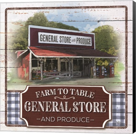 Framed Farm to Table General Store Print