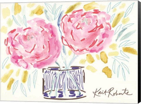 Framed Pleasant Peonies Print
