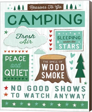 Framed Comfy Camping XI Print