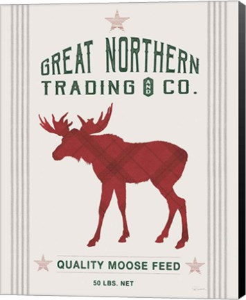 Framed Northern Trading Moose Feed Print