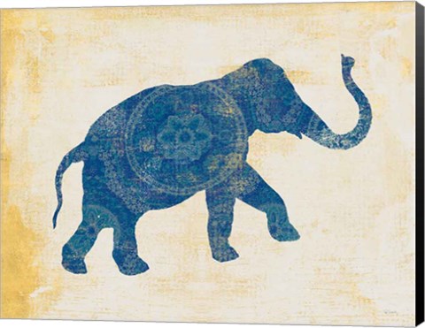 Framed Raja Elephant I Print