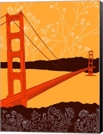 Framed Golden Gate Bridge - Headlands Print