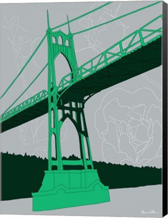 Framed St. Johns Bridge - Portland Print