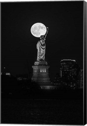 Framed Full Moon New York Print