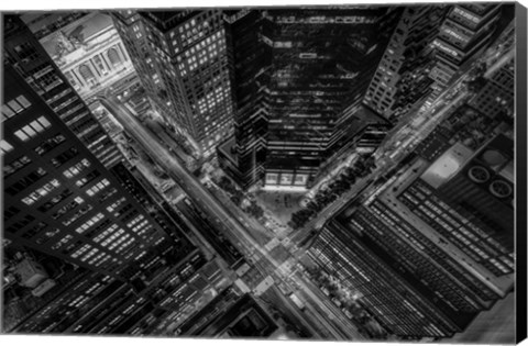 Framed New York City Looking Down Print