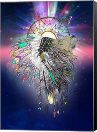 Framed Cosmic Lion Butterfly Print