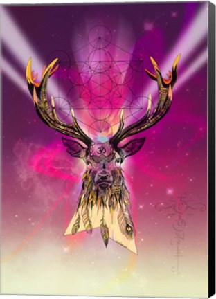 Framed Cosmic Stag Print