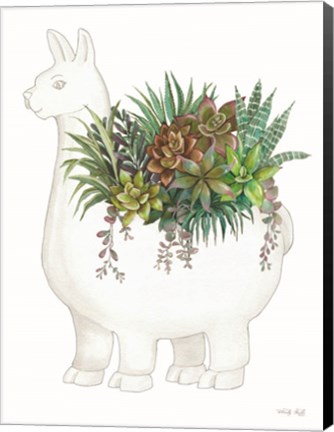 Framed Proud Llama Pot II Print