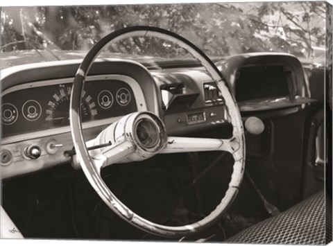 Framed Chevy Steering Wheel Print