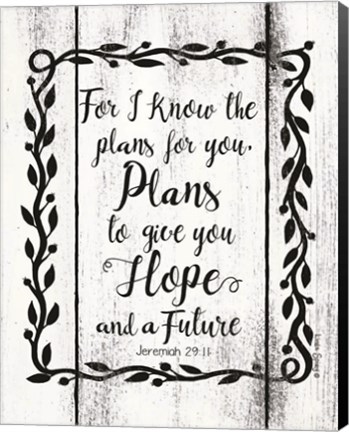 Framed Plans to Give You Hope Print