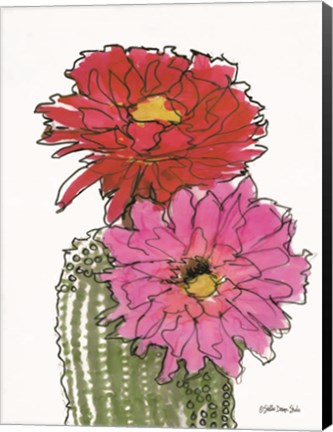 Framed Cactus Flower 1 Print