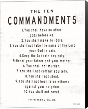 Framed Ten Commandments Print