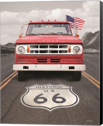 Framed Dodge on Route 66 Print