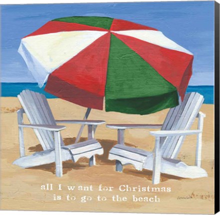 Framed Christmas at the Beach III Print
