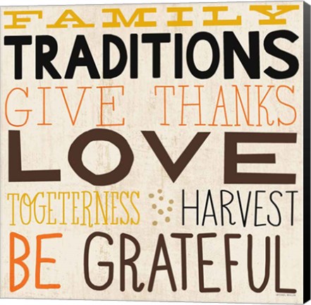 Framed Family Traditions Print