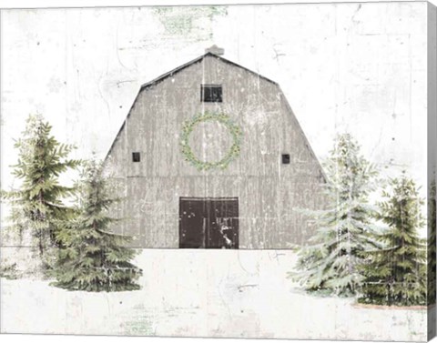 Framed Holiday Barn Print