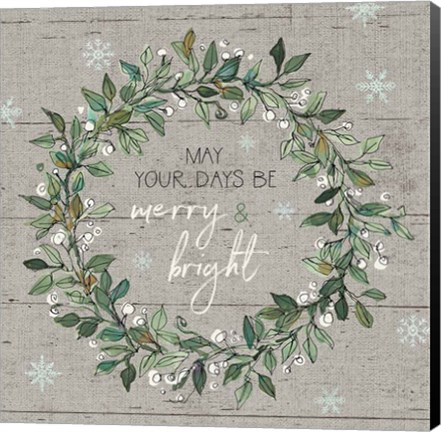 Framed Holiday on the Farm IX - Merry and Bright Print