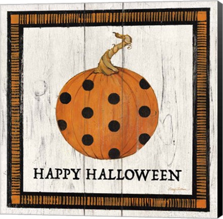 Framed Happy Halloween Pumpkin Print