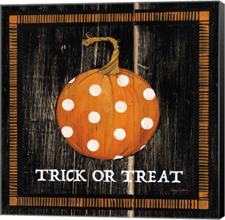 Framed Trick or Treat Pumpkin Print