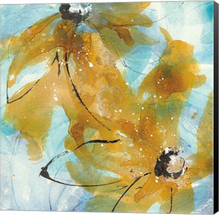 Framed Amber Blue I Print
