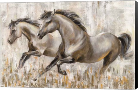 Framed Running Horses Print