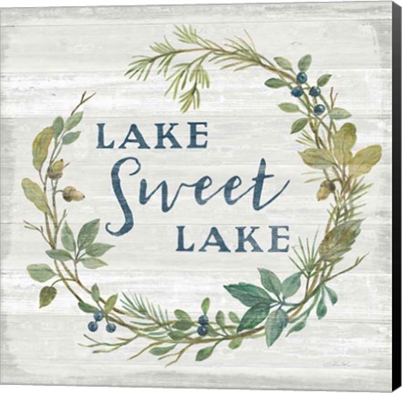 Framed Lakeside Retreat V Print