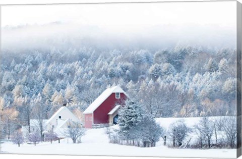 Framed Snowy Valley Print