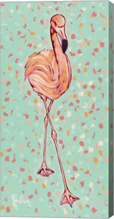 Framed Flamingo Panel II Print