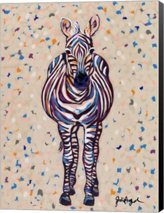 Framed Fruit Stripe Zebra Print