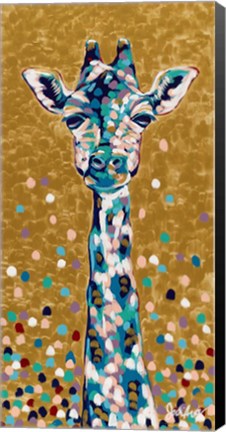 Framed Golden Girl Giraffe Print