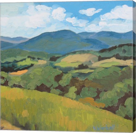 Framed Green Hills Square Print