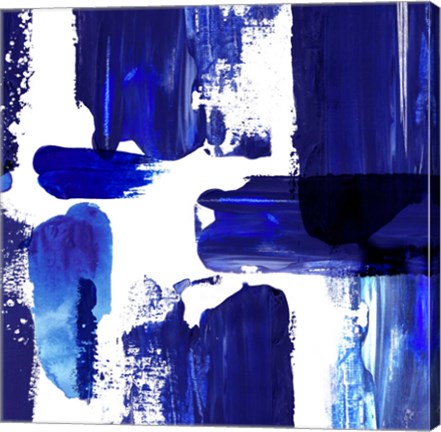 Framed Indigo Abstract III Print