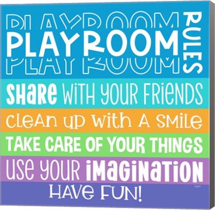 Framed Playroom Rules I Print