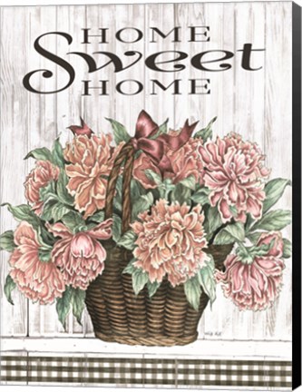 Framed Home Sweet Home Peonies Print